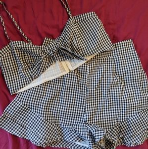 NWOT🎉MOVING SALE🎉Gingham set forever 21 retro